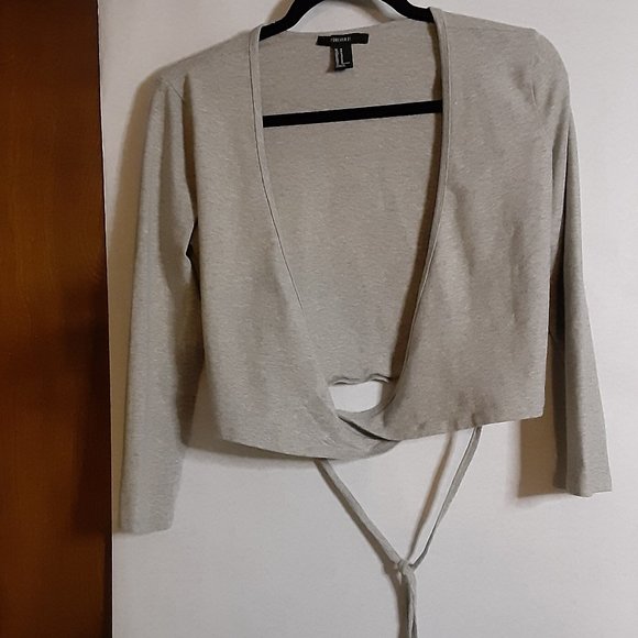 Forever 21 Tops - FOREVER 21/ L-S WRAP BALLET TOP/MEDIUM